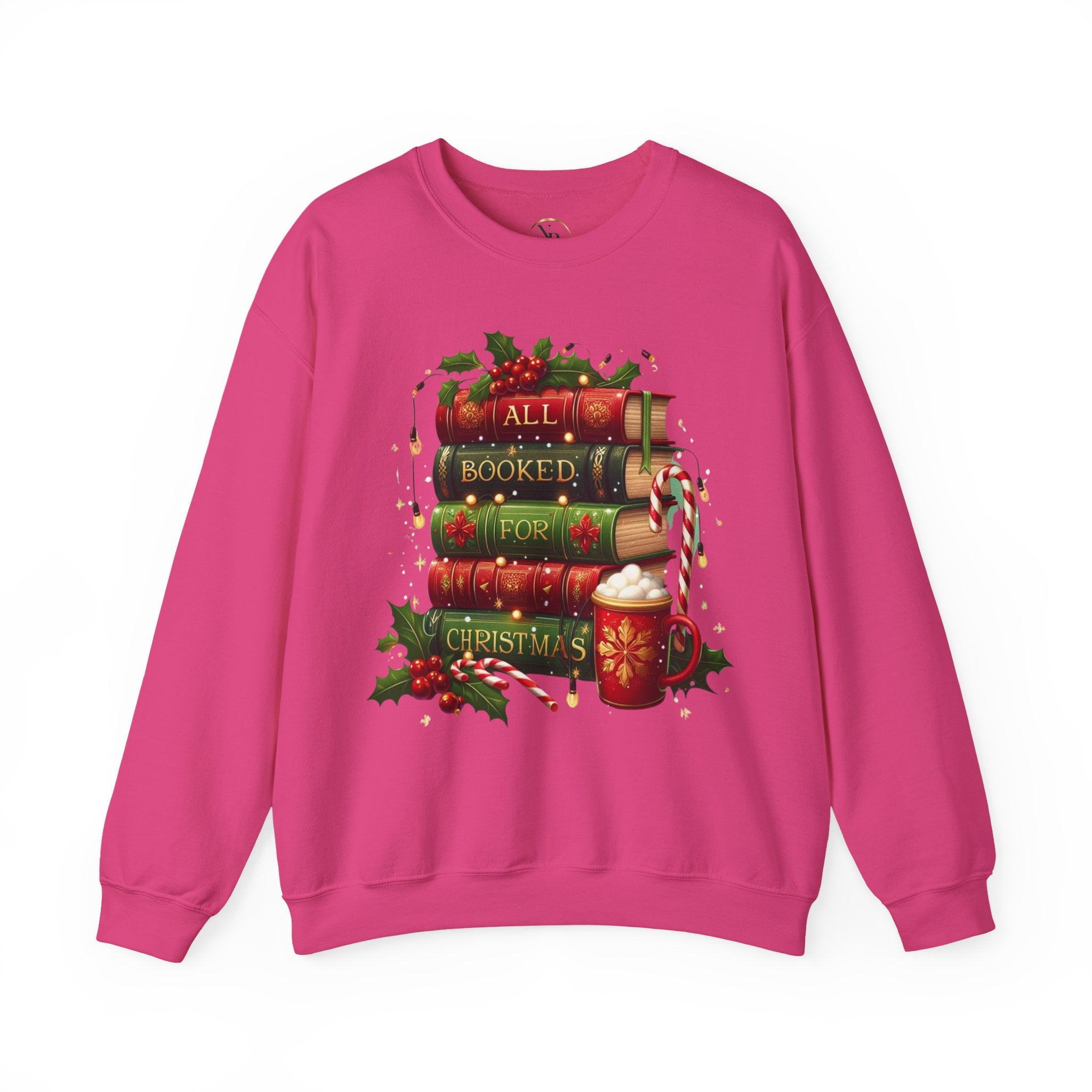 📚✨ All Booked for Christmas Weihnachts-Sweatshirt für Bücherliebhaberinnen