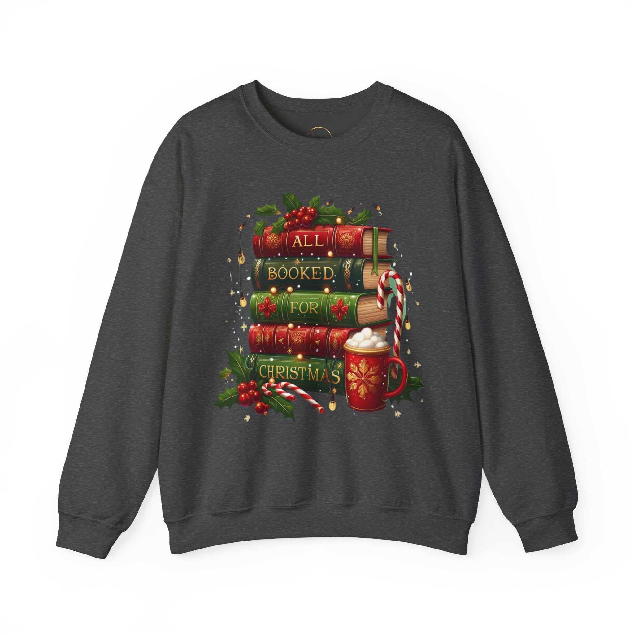 📚✨ All Booked for Christmas Weihnachts-Sweatshirt für Bücherliebhaberinnen