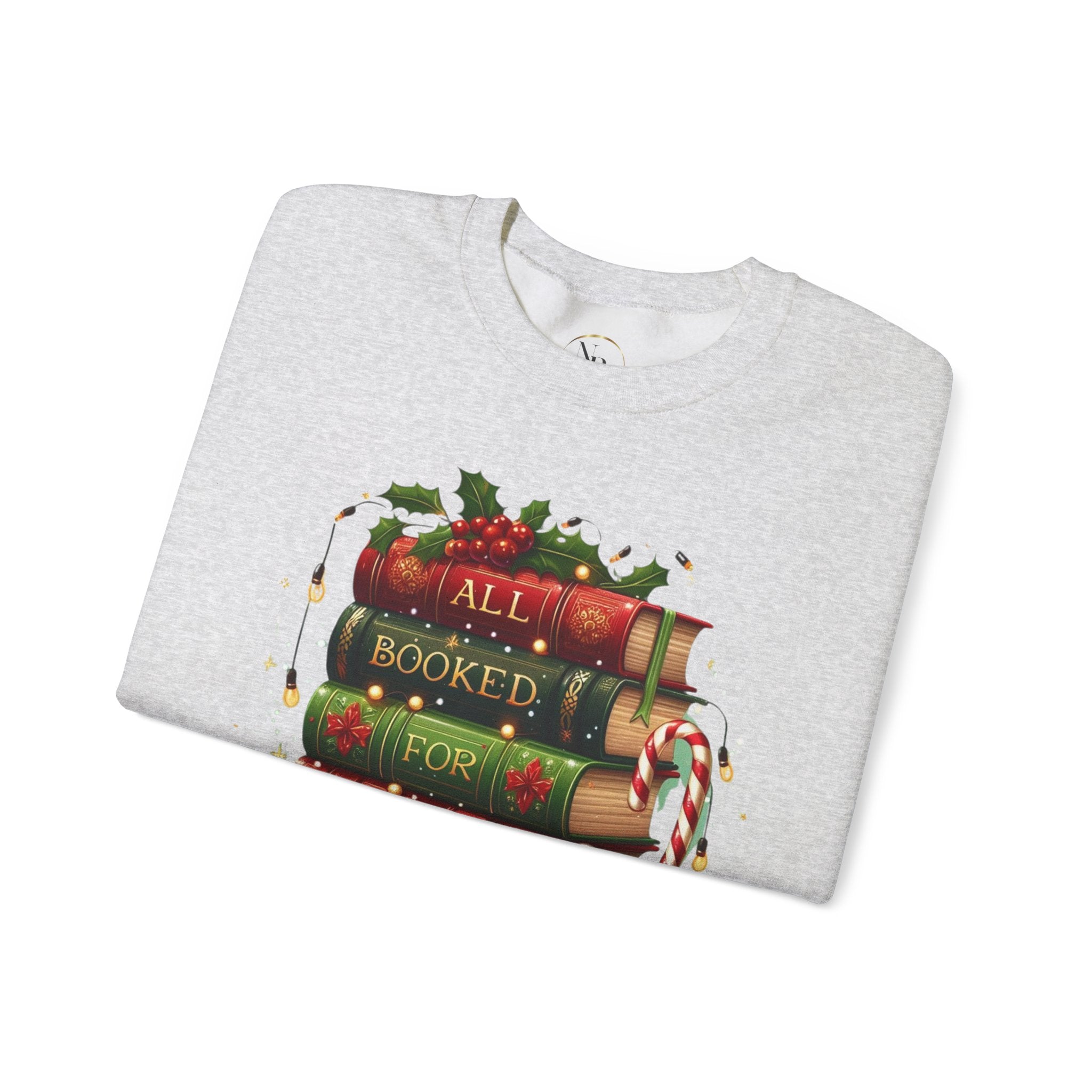 📚✨ All Booked for Christmas Weihnachts-Sweatshirt für Bücherliebhaberinnen