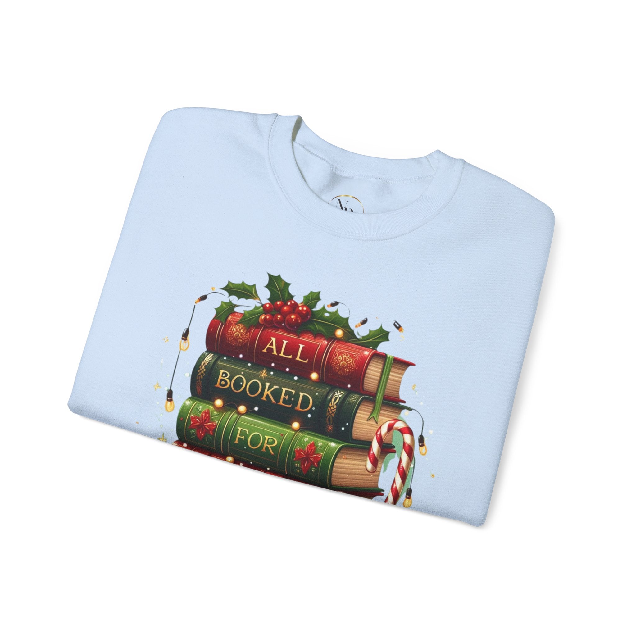 📚✨ All Booked for Christmas Weihnachts-Sweatshirt für Bücherliebhaberinnen